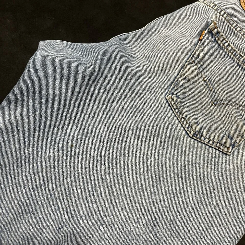 Vintage Levi’s 560 Wide Leg Orange Tab Denim Jean Shorts Jorts Mens 38 1990s